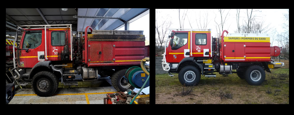 remise en état de camion de pompier